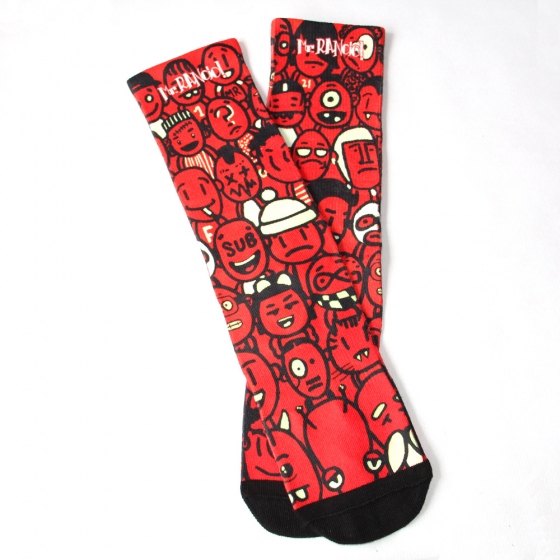 Calcetines Doodle Red