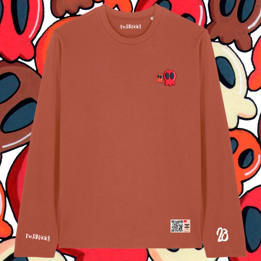Camiseta Manga Larga Calaveras Heritage Brown Delantera