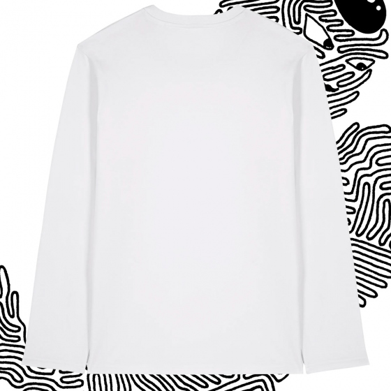 Camiseta Manga Larga Freezer Blanca Trasera