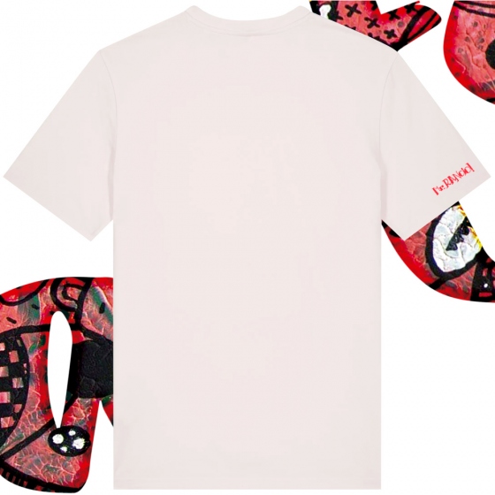 Imagen camiseta Facts. Parte trasera. Color blanco vintage