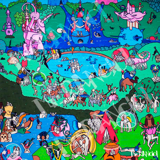 Detalle Versión propia de "El Jardín de las Delícias"